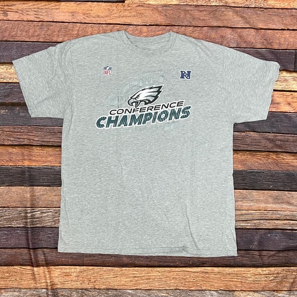 Philadelphia Eagles Conference Champions NFL Football Crewneck Tshirt Mens - Picture 1 of 4